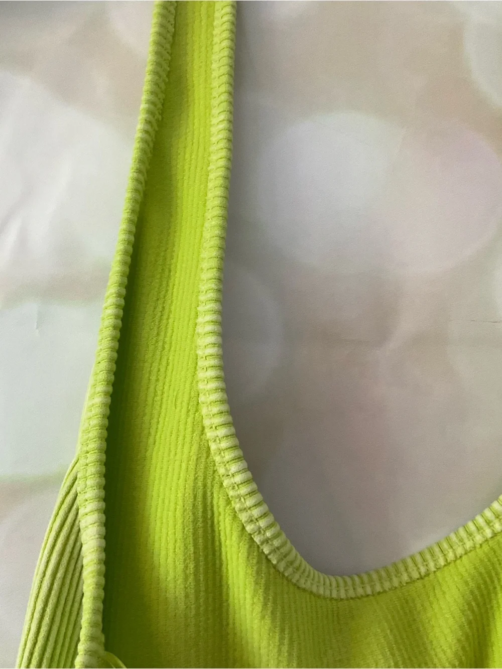 AEO Green Ribbed Halter Top - Picture 5 of 8